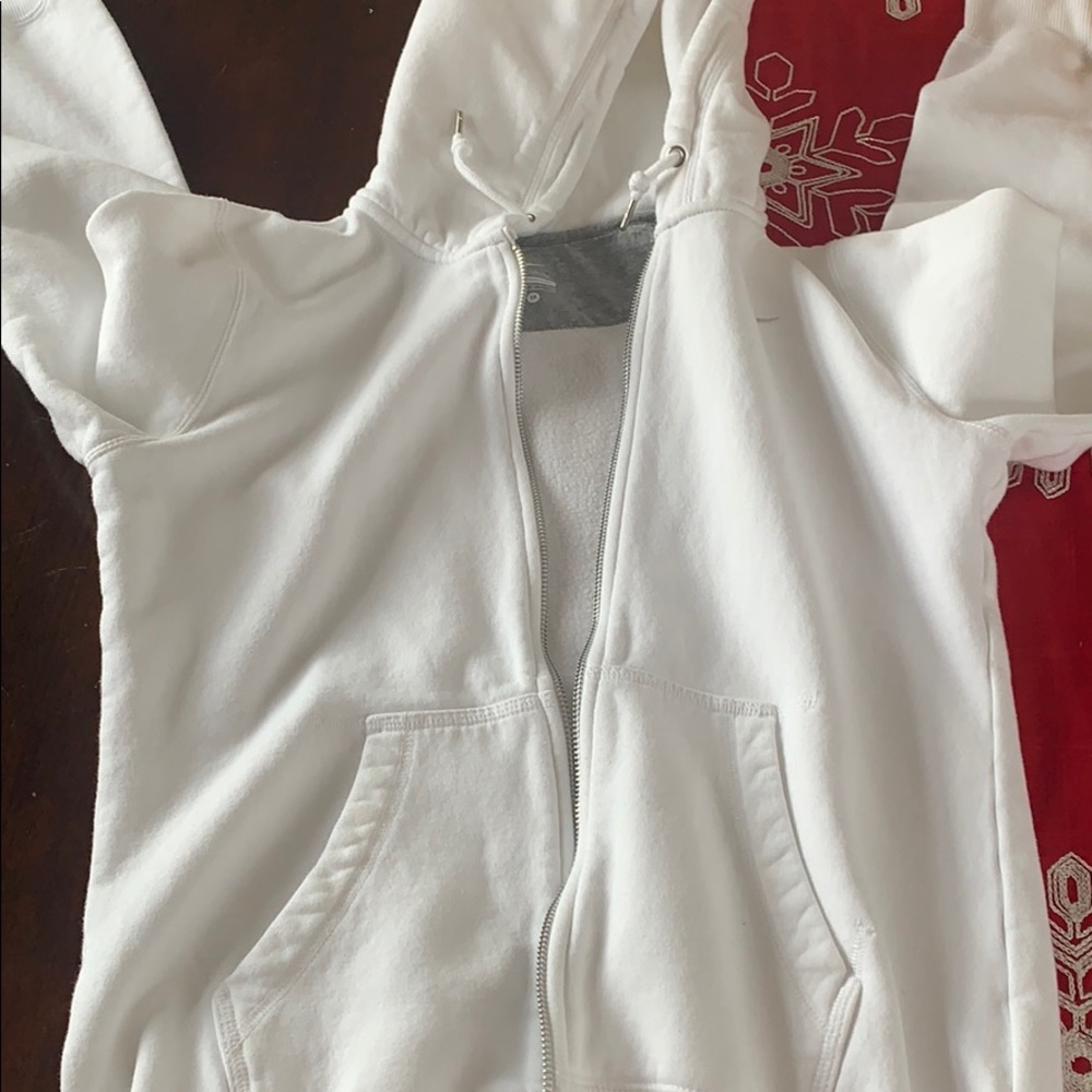 White Nike zip up